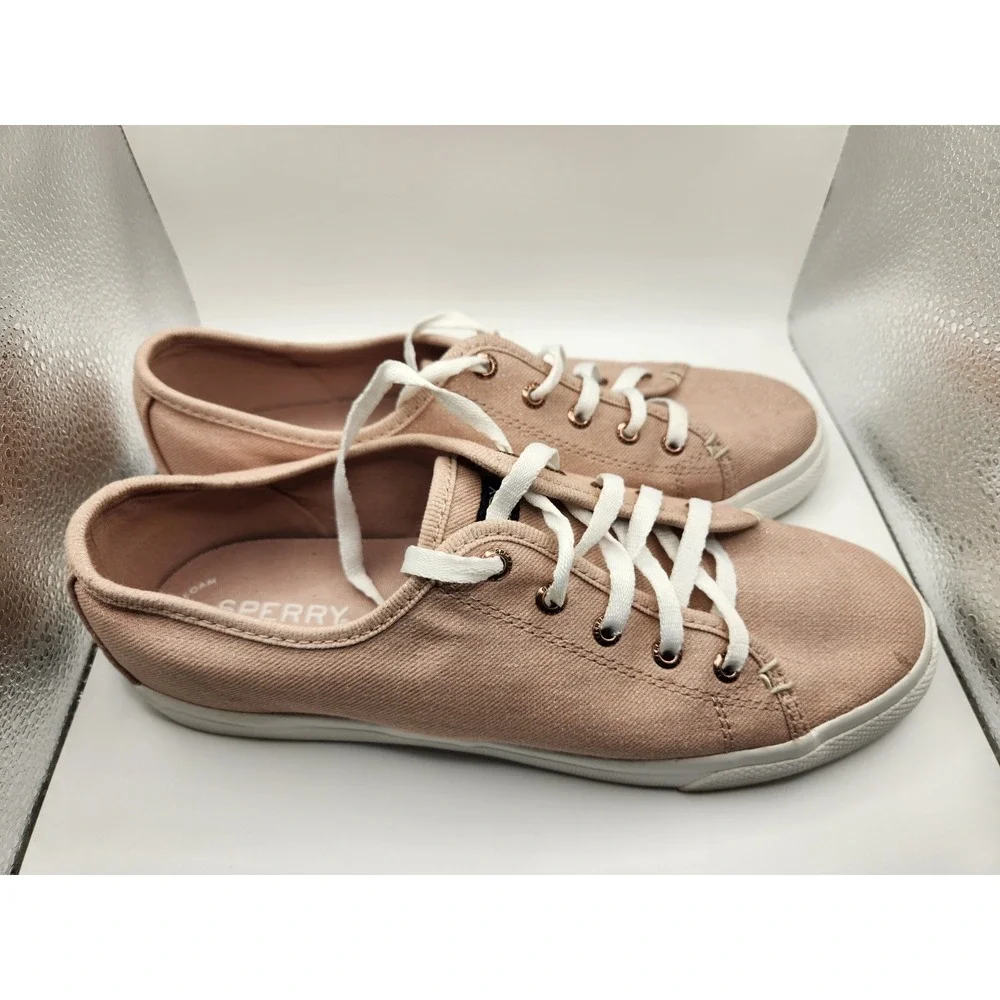 Sperry Top Sider‎ Memory Foam Light Pink Lace Up Shoes Womens Size 9M